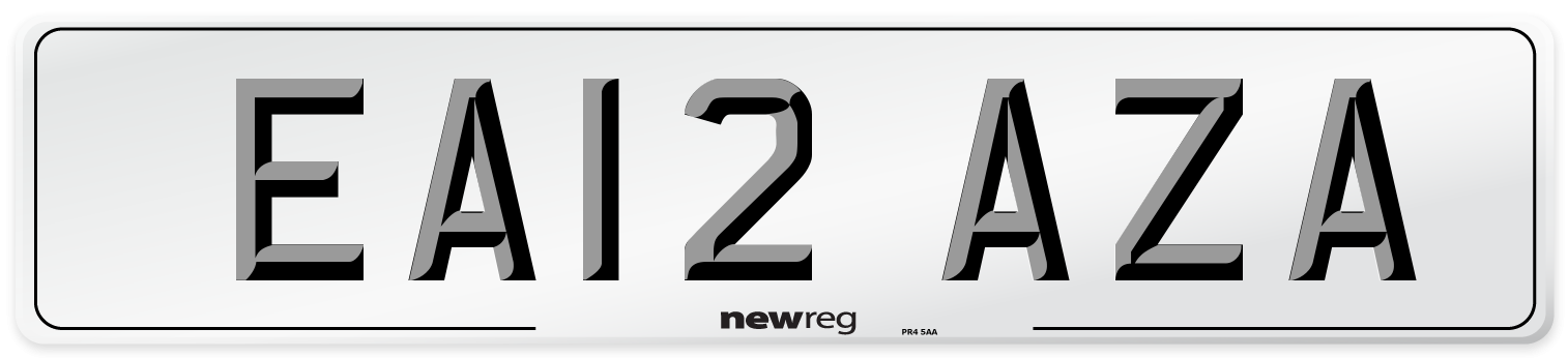 EA12 AZA Number Plate from New Reg